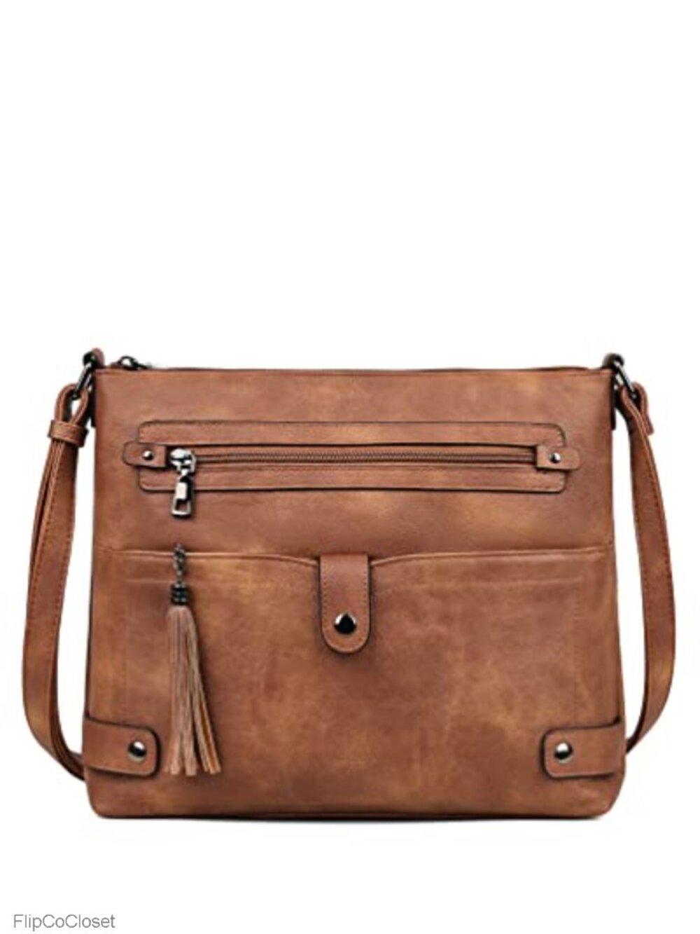 Waterproof Faux Leather Large Crossbody Bag for Women